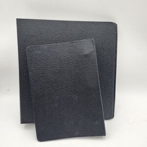 Lot of 2 Columbia 2" 3" Vintage Military Black pebble Binder 3 ring folder USA